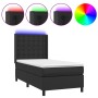 Cama box spring colchón y LED cuero sintético negro 100x200 cm de vidaXL, Camas y somieres - Ref: Foro24-3139367, Precio: 347...