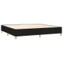 Box spring bed mattress and LED lights black fabric 200x200 cm by vidaXL, Beds and slatted bases - Ref: Foro24-3139143, Price...