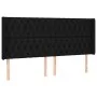 Box spring bed mattress and LED lights black fabric 200x200 cm by vidaXL, Beds and slatted bases - Ref: Foro24-3139143, Price...