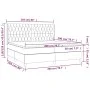 Box spring bed mattress and LED lights black fabric 200x200 cm by vidaXL, Beds and slatted bases - Ref: Foro24-3139143, Price...