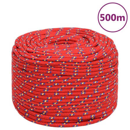 Cuerda de barco polipropileno rojo 10 mm 500 m en Sogas y cuerdas metálicas | Comprar online en Foro24