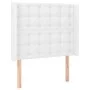 Box spring bed with mattress and LED white synthetic leather 100x200 cm by vidaXL, Beds and slatted bases - Ref: Foro24-31393...