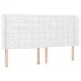 Box spring bed with mattress and LED white synthetic leather 200x200 cm by vidaXL, Beds and slatted bases - Ref: Foro24-31394...