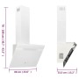 Campana extractora pared acero y vidrio templado blanco 60 cm de vidaXL, Extractores - Ref: Foro24-51672, Precio: 208,23 €