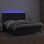 Cama box spring colchón y LED cuero sintético negro 180x200 cm de vidaXL, Camas y somieres - Ref: Foro24-3139397, Precio: 616...
