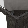 Conjunto de Comedor de Jardín 7 pcs Negro ratán sintético