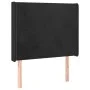 Box spring bed with mattress and LED black velvet 90x200 cm by vidaXL, Beds and slatted bases - Ref: Foro24-3139423, Price: 3...