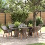 Conjunto de Comedor de Jardín 7 pcs Gris ratán sintético