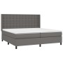 Cama box spring colchón y LED cuero sintético gris 200x200 cm de vidaXL, Camas y somieres - Ref: Foro24-3139407, Precio: 760,...