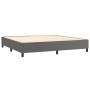 Cama box spring colchón y LED cuero sintético gris 200x200 cm de vidaXL, Camas y somieres - Ref: Foro24-3139407, Precio: 760,...