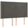 Box spring bed with mattress and LED dark gray velvet 140x190 cm by vidaXL, Beds and slatted bases - Ref: Foro24-3139440, Pri...