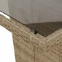 Conjunto de Comedor de Jardín 7 pcs Beige ratán sintético
