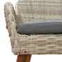Juego de comedor para exteriores 7 pcs Gris claro