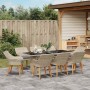 Conjunto de comedor 9 pcs Gris claro