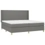 Box spring bed mattress and LED lights light gray fabric 200x200 cm by vidaXL, Beds and slatted bases - Ref: Foro24-3138742, ...