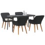 Conjunto de Comedor de Jardín 5 pcs Negro ratán sintético
