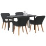 Conjunto de Comedor de Jardín 5 pcs Negro ratán sintético