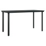 Conjunto de Comedor de Jardín 5 pcs Negro ratán sintético