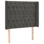 Box spring bed with mattress and LED dark gray velvet 90x200 cm by vidaXL, Beds and slatted bases - Ref: Foro24-3139722, Pric...