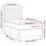 Box spring bed with mattress and LED dark gray velvet 90x200 cm by vidaXL, Beds and slatted bases - Ref: Foro24-3139722, Pric...