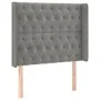 Box spring bed with mattress and LED light gray velvet 90x200 cm by vidaXL, Beds and slatted bases - Ref: Foro24-3139721, Pri...