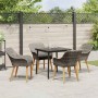 Conjunto de Comedor de Jardín 5 pcs Gris ratán sintético