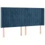 Box spring bed with mattress and LED dark blue velvet 200x200 cm by vidaXL, Beds and slatted bases - Ref: Foro24-3139707, Pri...