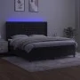 Box spring bed with mattress and LED black velvet 180x200 cm by vidaXL, Beds and slatted bases - Ref: Foro24-3139759, Price: ...