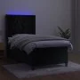 Boxspringbett mit Matratze und LED-Samt in Schwarz, 90 x 190 cm von vidaXL, Betten und Lattenroste - Ref: Foro24-3139717, Pre...
