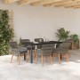 Conjunto de Comedor de Jardín 7 pcs Gris ratán sintético