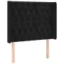 Boxspringbett mit Matratze und LED-Samt in Schwarz, 90 x 190 cm von vidaXL, Betten und Lattenroste - Ref: Foro24-3139717, Pre...