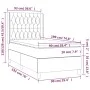 Boxspringbett mit Matratze und LED-Samt in Schwarz, 90 x 190 cm von vidaXL, Betten und Lattenroste - Ref: Foro24-3139717, Pre...