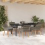 Conjunto de Comedor de Jardín 7 pcs Gris ratán sintético