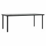 Conjunto de Comedor de Jardín 7 pcs Gris ratán sintético