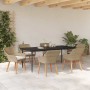 Conjunto de Comedor de Jardín 7 pcs Beige ratán sintético