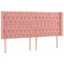 Box spring bed with mattress and LED pink velvet 200x200 cm by vidaXL, Beds and slatted bases - Ref: Foro24-3139768, Price: 6...