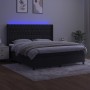 Cama box spring colchón y LED terciopelo negro 160x200 cm de vidaXL, Camas y somieres - Ref: Foro24-3139753, Precio: 612,68 €...