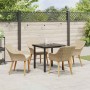 Conjunto de Comedor de Jardín 5 pcs Beige ratán sintético