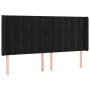 Box spring bed with mattress and LED black velvet 160x200 cm by vidaXL, Beds and slatted bases - Ref: Foro24-3139813, Price: ...