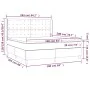 Box spring bed with mattress and LED black velvet 160x200 cm by vidaXL, Beds and slatted bases - Ref: Foro24-3139813, Price: ...