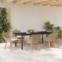 Conjunto de Comedor de Jardín 7 pcs Beige ratán sintético
