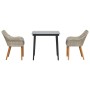 Conjunto de comedor 3 pcs Gris claro Poliratán
