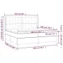 Box spring bed with mattress and LED light gray velvet 200x200 cm by vidaXL, Beds and slatted bases - Ref: Foro24-3139823, Pr...