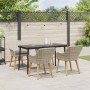 Conjunto de comedor 5 pcs Gris claro Poliratán