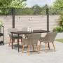 Conjunto de comedor 5 pcs Gris claro Poliratán