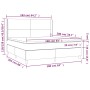 Cama box spring colchón y LED terciopelo azul oscuro 160x200 cm de vidaXL, Camas y somieres - Ref: Foro24-3139455, Precio: 56...