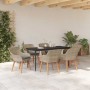 Conjunto de comedor 7 pcs Gris claro Poliratán