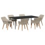 Conjunto de comedor 7 pcs Gris claro Poliratán