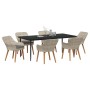 Conjunto de comedor 7 pcs Gris claro Poliratán