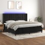 Cama box spring colchón y LED terciopelo negro 200x200 cm de vidaXL, Camas y somieres - Ref: Foro24-3139825, Precio: 645,67 €...